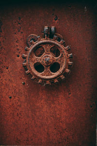 Close-up of rusty machine part