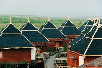 Houses in a building