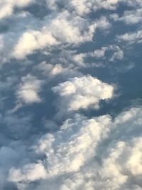 Low angle view of clouds in sky