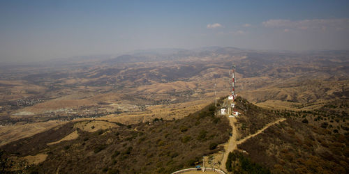 High angle view of landscape against sky