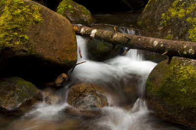 Scenic view of waterfall
