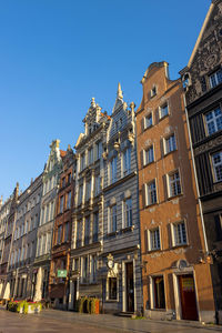 Low angle view of buildings in city