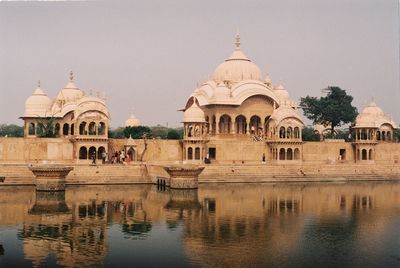 Reflection of building in lake