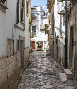 Narrow street amidst buildings in town