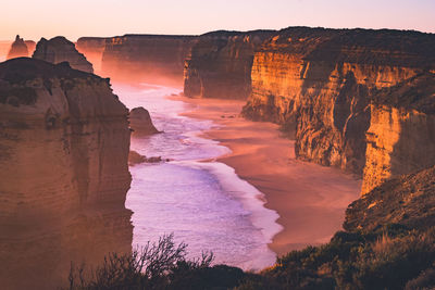 Rock formations at seaside