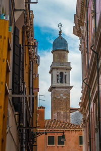 Low angle view of buildings in city