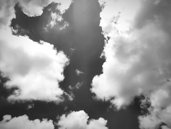 Low angle view of clouds in sky