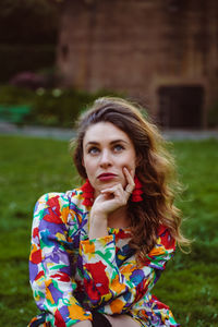 Portrait of beautiful young woman