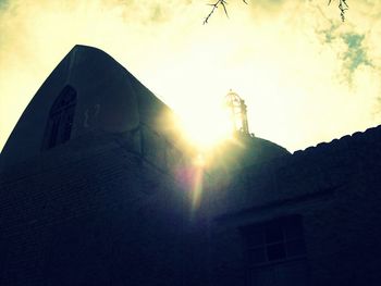 Low angle view of church against sky