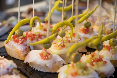 Close-up of food on slate