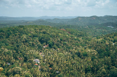 High angle view of townscape against sky