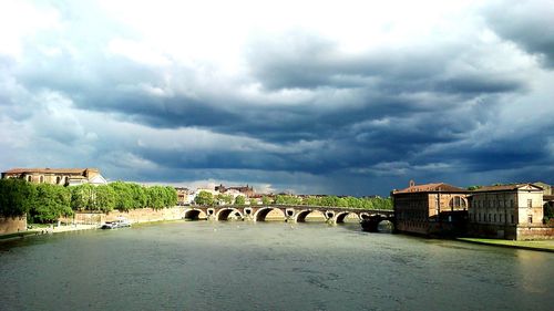 Built structure against cloudy sky