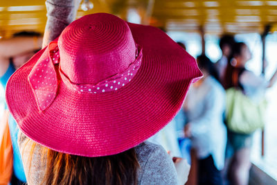 Close-up of red girl