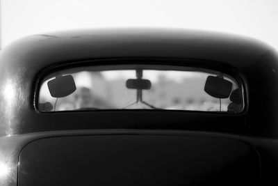 Close-up of car windshield