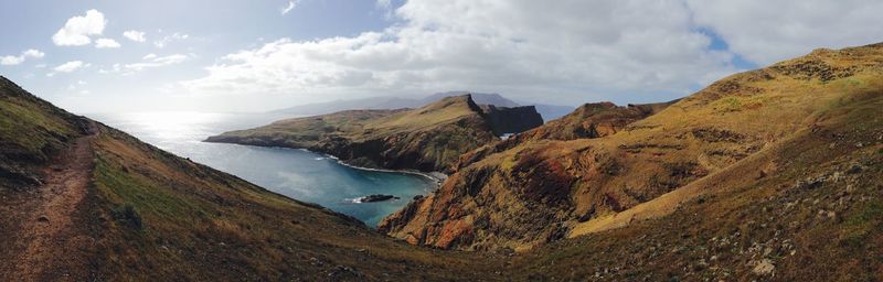 Panoramic view of mountains at madeira