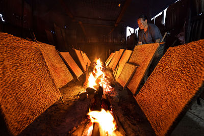 Man working on wood