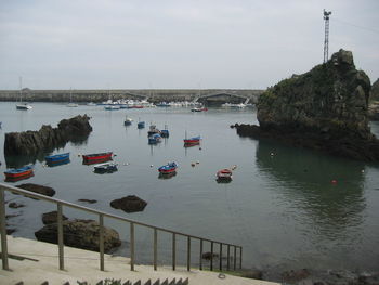 High angle view of sea against sky