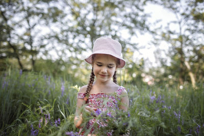 Portrait of a girl smiling