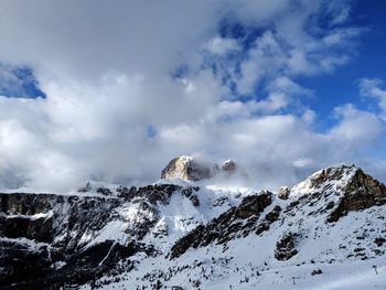 Scenic view of snowcapped mountain against sky