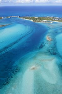 Aerial view of bay