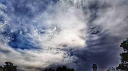 Low angle view of cloudy sky