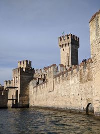 Sirmione castle in italy, viewed by. water