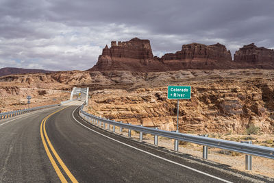 Utah sr 95 crosses the colorado river near hite, utah, former beginning of lake powell.