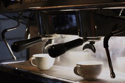 Close-up of coffee cups