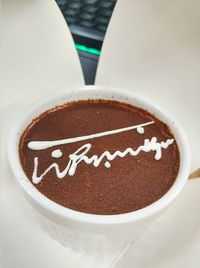 Close-up of coffee on table