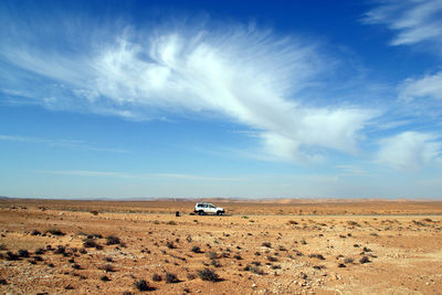 Scenic view of desert against sky