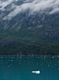 Scenic view of sea and mountains