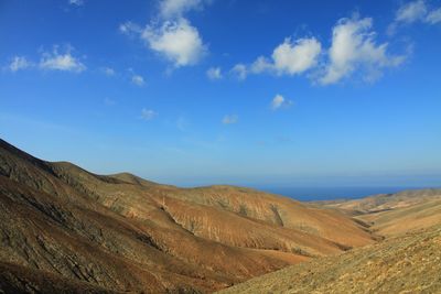 Scenic view of desert against sky