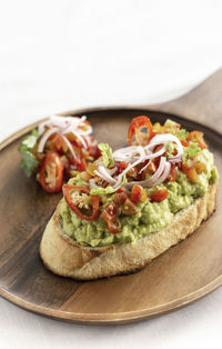 Close-up of food in plate on table