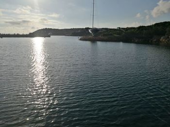 Scenic view of river against sky