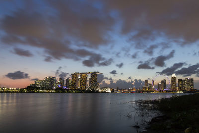 Illuminated city at night