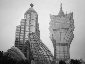 Low angle view of buildings against sky