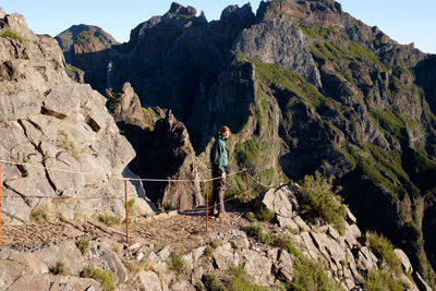 Panoramic view of rocks and mountains