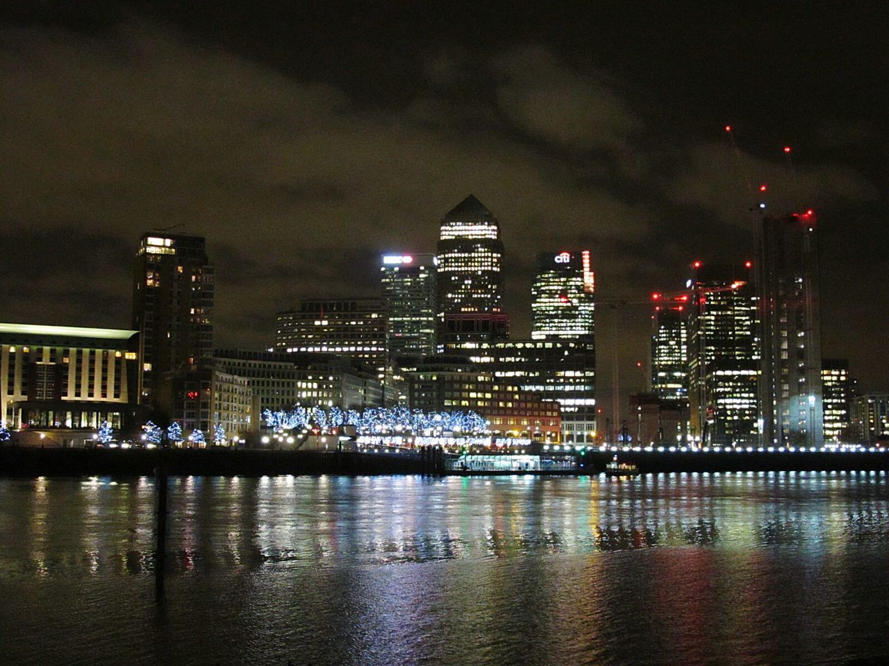 ILLUMINATED BUILDINGS AT NIGHT