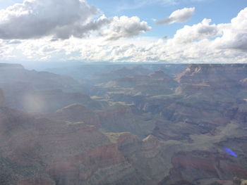 Aerial view of dramatic landscape