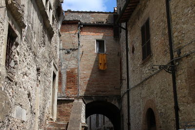 Low angle view of old buildings