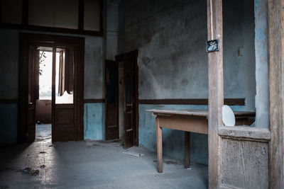 Interior of abandoned house