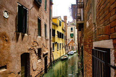 Canal amidst buildings in city