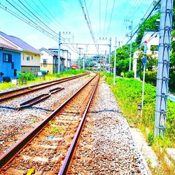 Surface level of railroad tracks