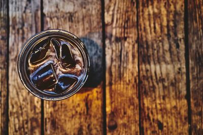 Close-up of wooden table