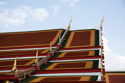 Low angle view of traditional building against sky