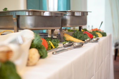 Vegetables in kitchen at home