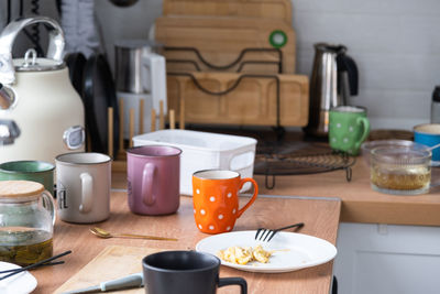 Close-up of coffee on table