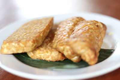 Close-up of meal served in plate