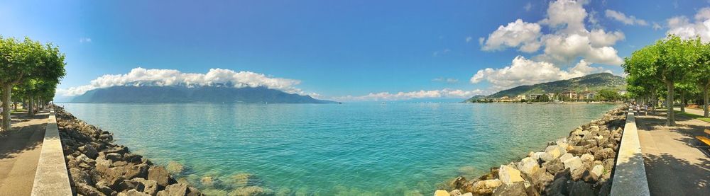 Panoramic view of sea against sky