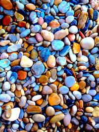 Full frame shot of colorful pebbles